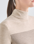 Lanvin Blanc Wool Turtle Neck Top