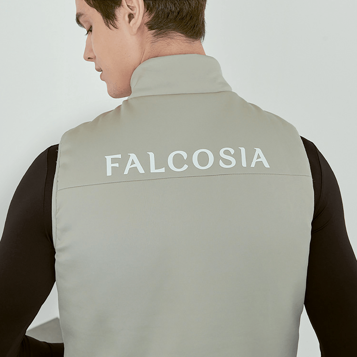 Falcosia Men's Cotton Patchwork Vest - Khaki Gray - Erthe Golf