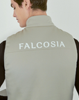 Falcosia Men's Cotton Patchwork Vest- Khaki Gray