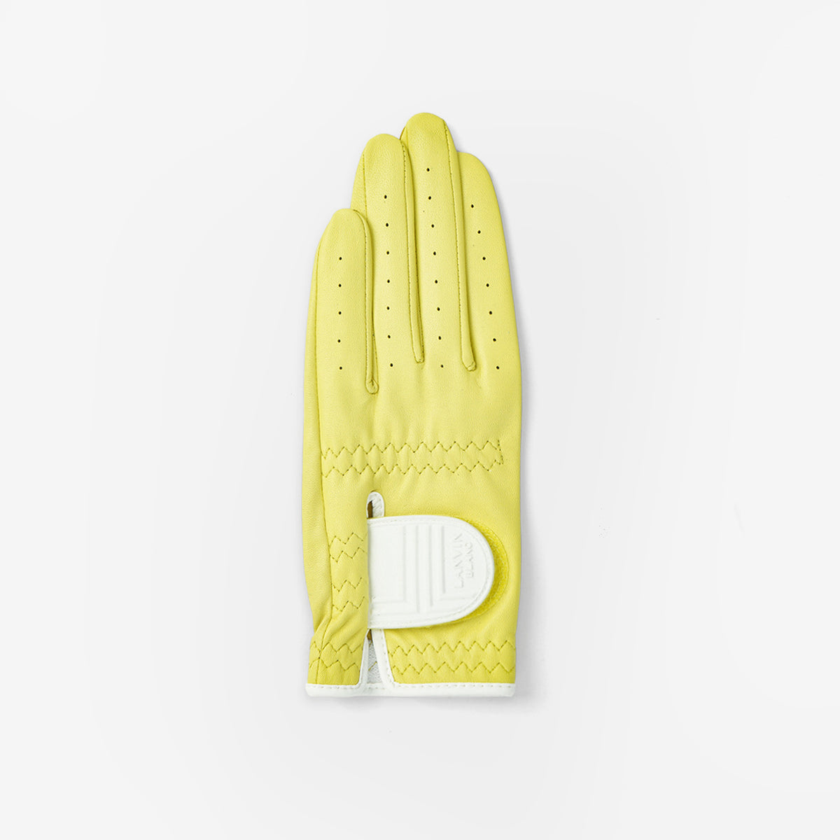Lanvin Blanc Leather Left - Hand Glove - Lime - Erthe Golf