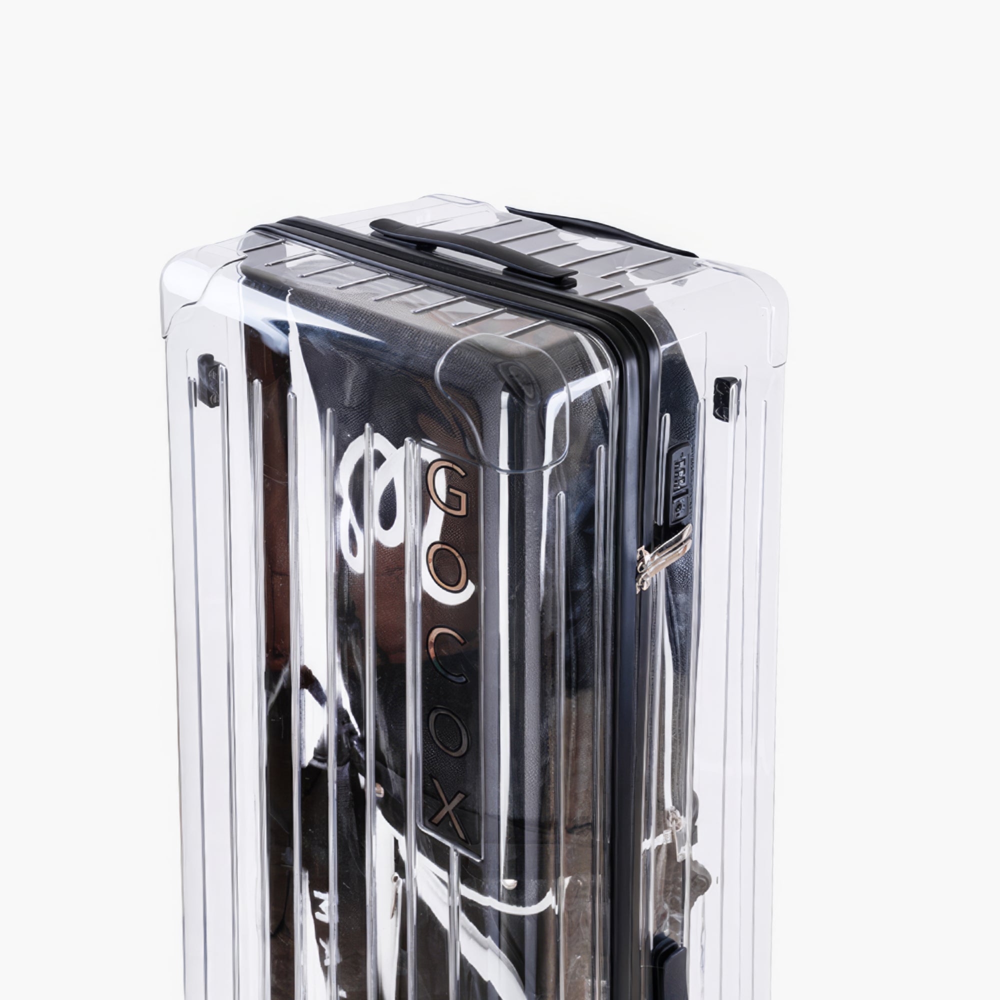 Transparent Golf Travel Case with Wheels - Black - Erthe Golf