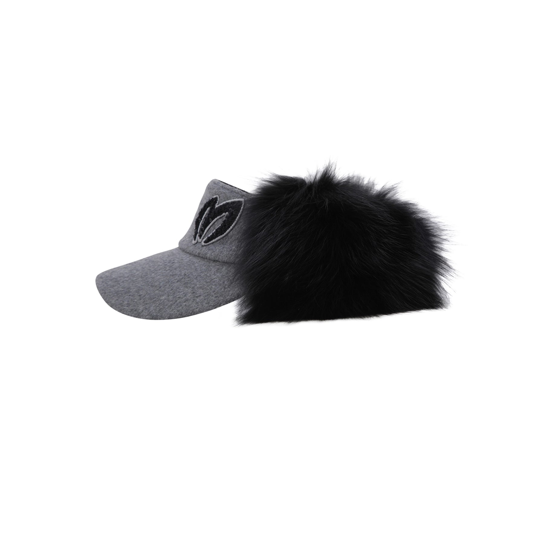 Master Bunny Edition Women's Fur Visor - Grey - Erthe Golf