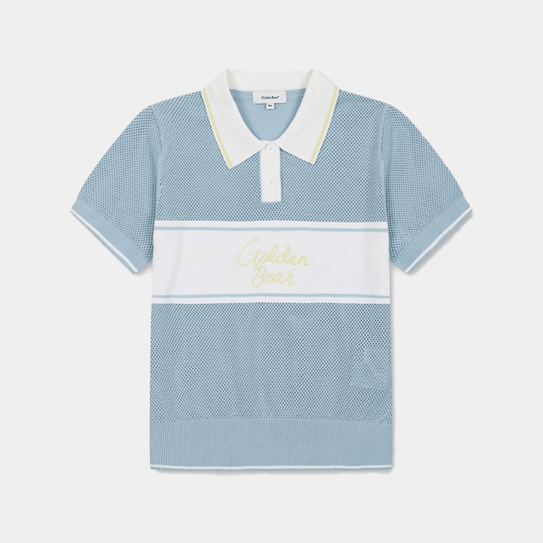 Women's Embroidered Collar Polo - Blue - Erthe Golf