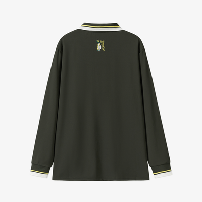 Keypote Long Sleeve Polo Shirt - Forest Green - Erthe Golf