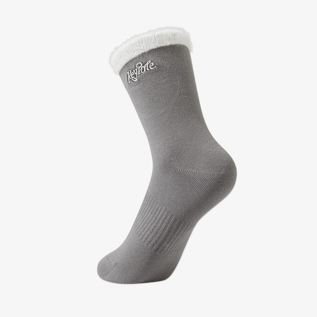 Keypote Women's Fluffy Crew Socks - Grey - Erthe Golf