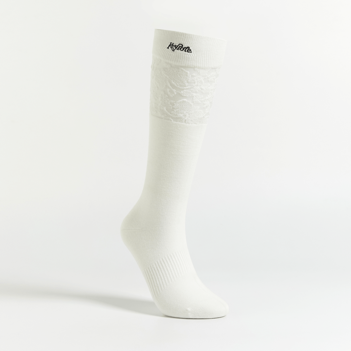 Keypote Women's Lace Calf Socks - White - Erthe Golf