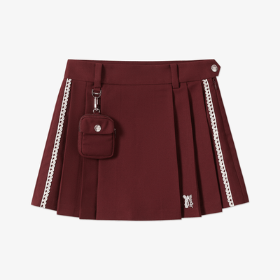Keypote Women's Pleated Skort - Burgundy - Erthe Golf
