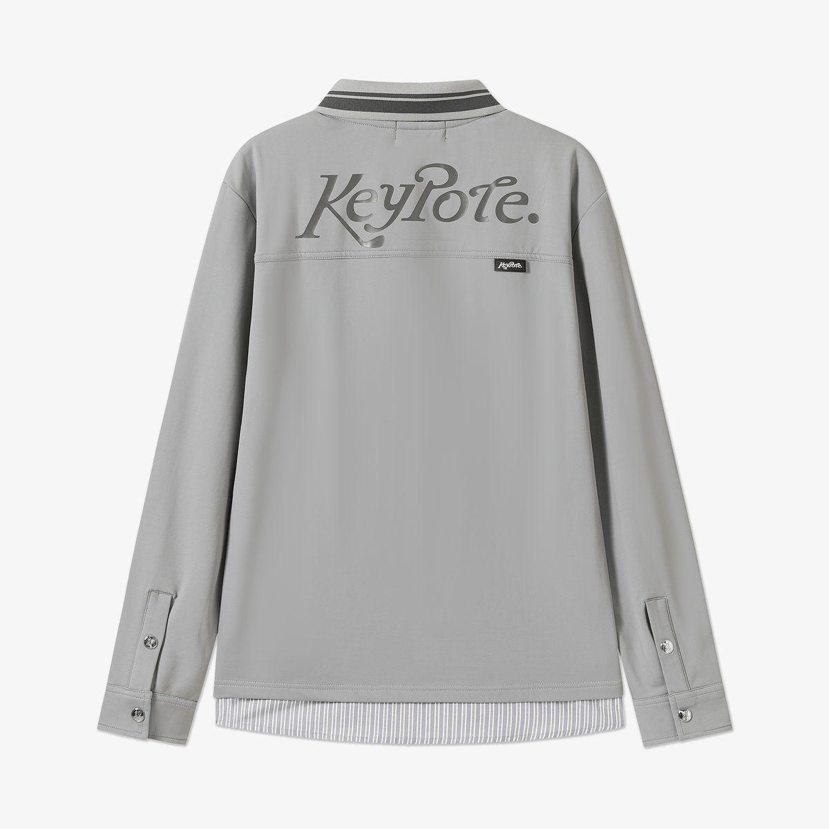 Keypote Long Sleeve Layered Polo Shirt - Grey - Erthe Golf