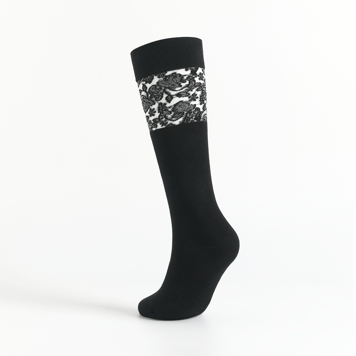 Keypote Women's Lace Calf Socks - Black - Erthe Golf