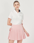 Falcosia Pleated Skirt-Pink