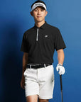 Master Bunny Edition Men's Short Sleeve Polo - Black - Erthe Golf