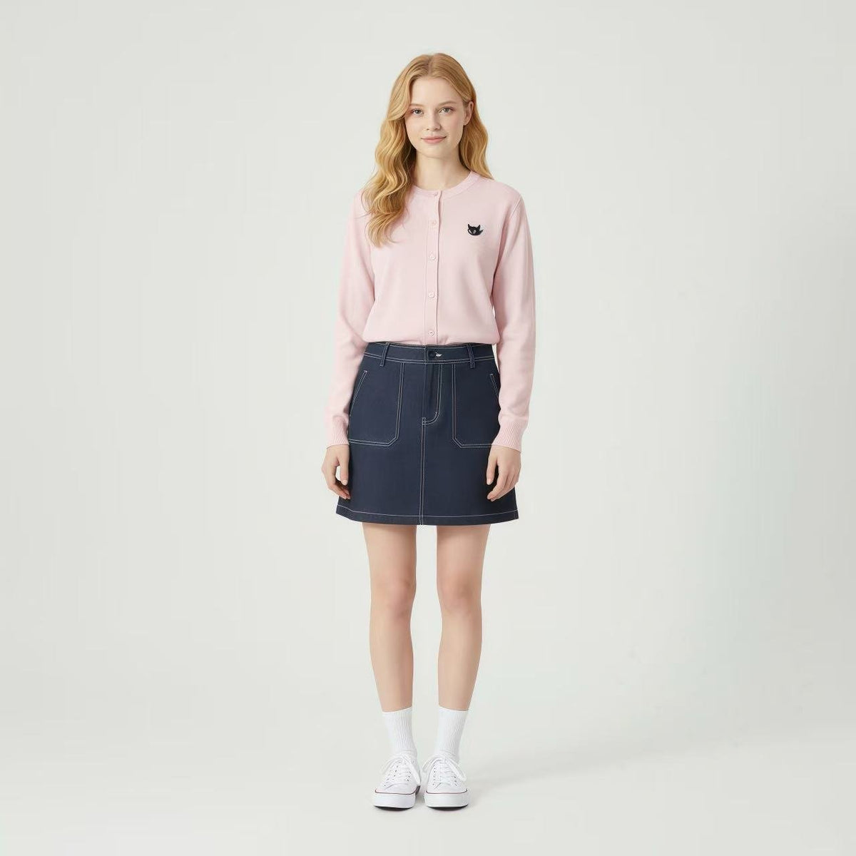 WAAC Women's Cashmere Cardigan - Pink - Erthe Golf