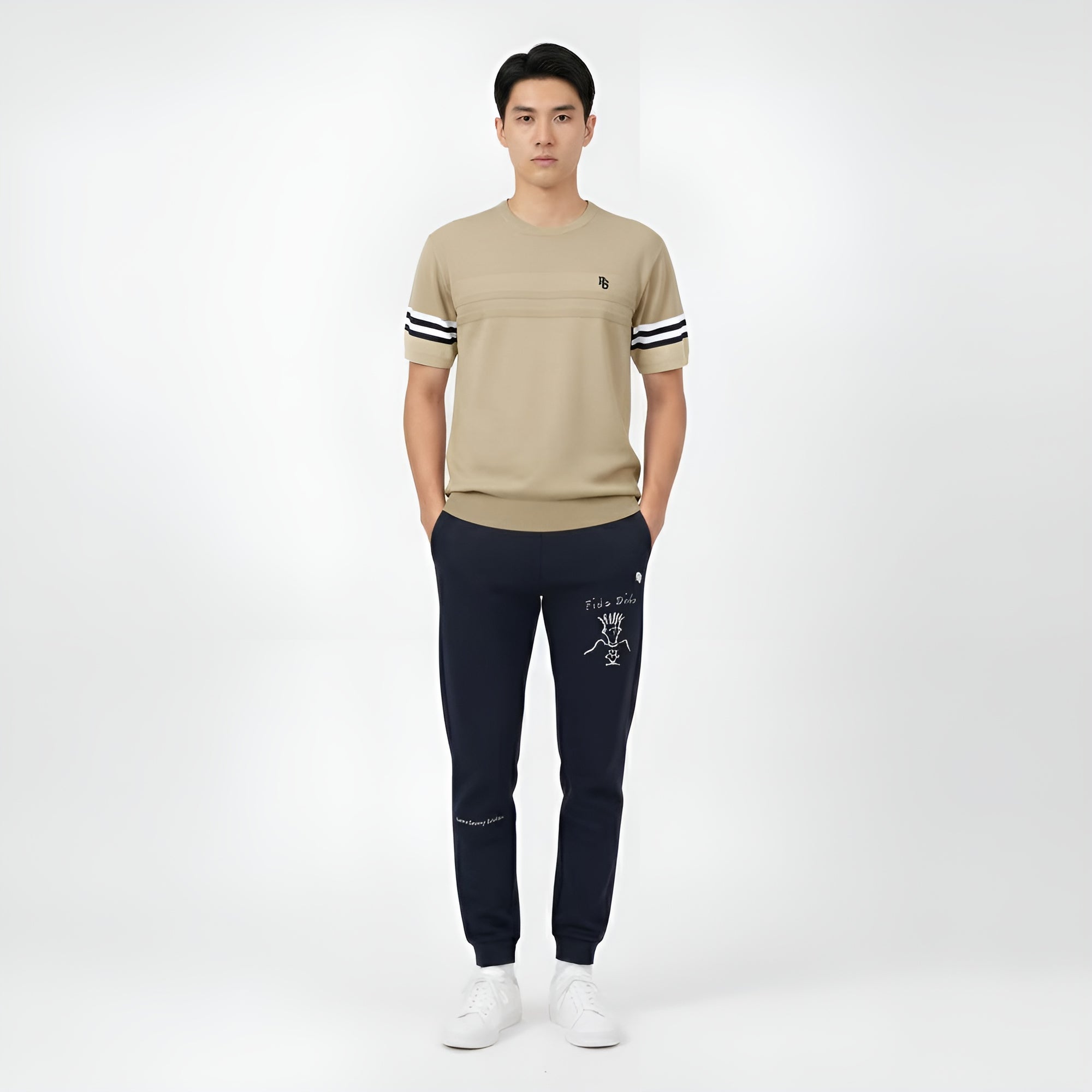 Pearly Gates Men's Color Block Top - Brown - Erthe Golf