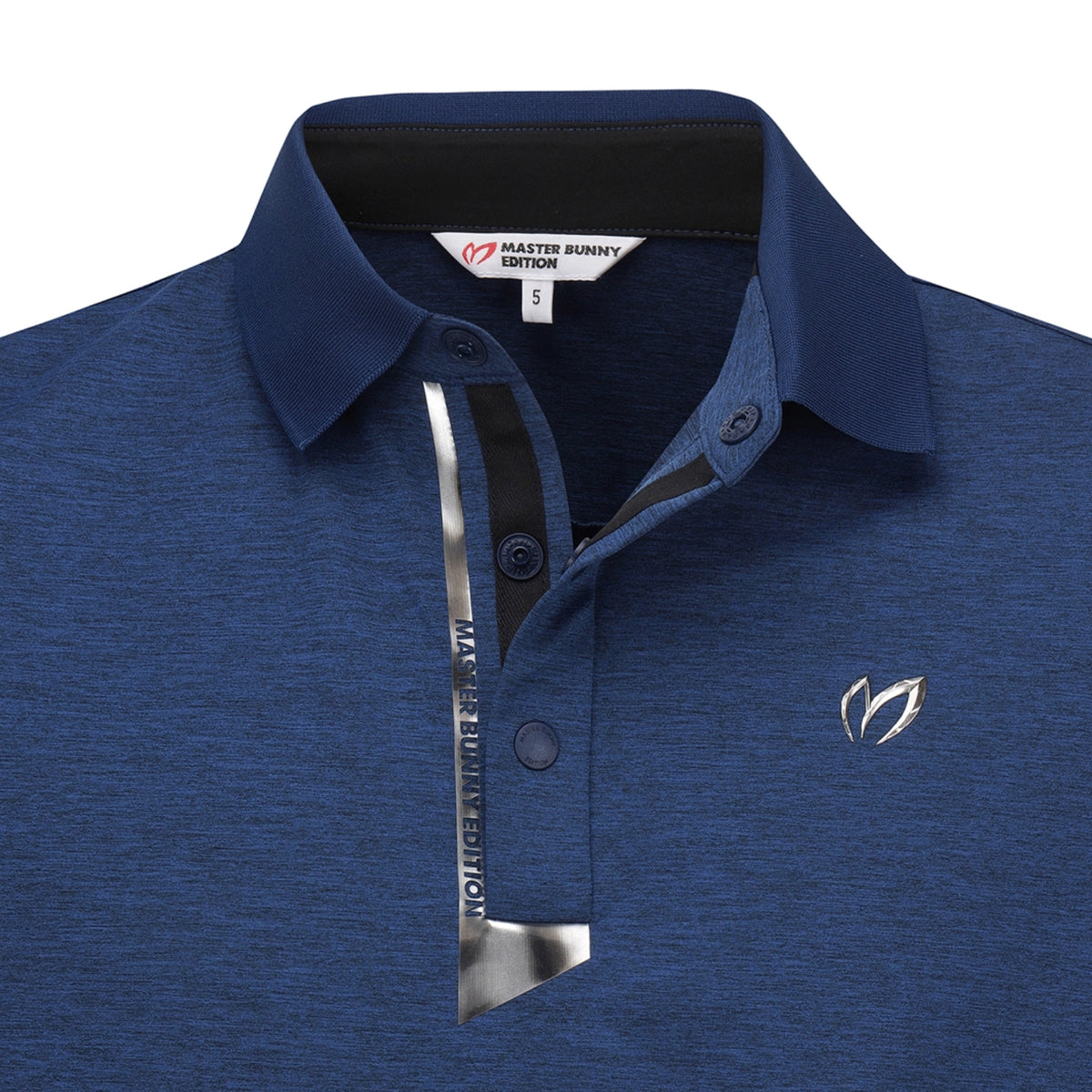 Master Bunny Edition Men's Collar Top - Blue - Erthe Golf