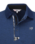 Master Bunny Edition Men's Collar Top - Blue - Erthe Golf