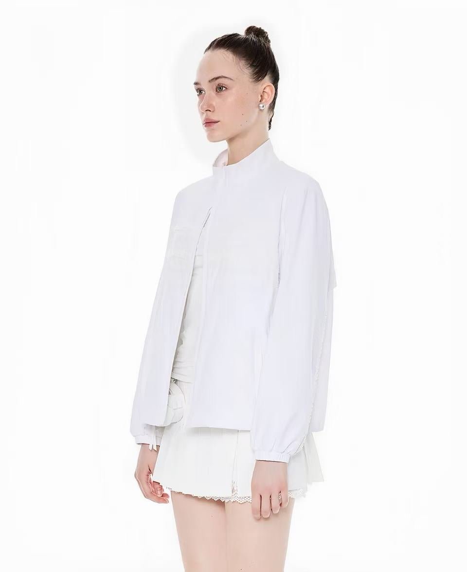Keypote Women's Windbreaker Jacket - White - Erthe Golf