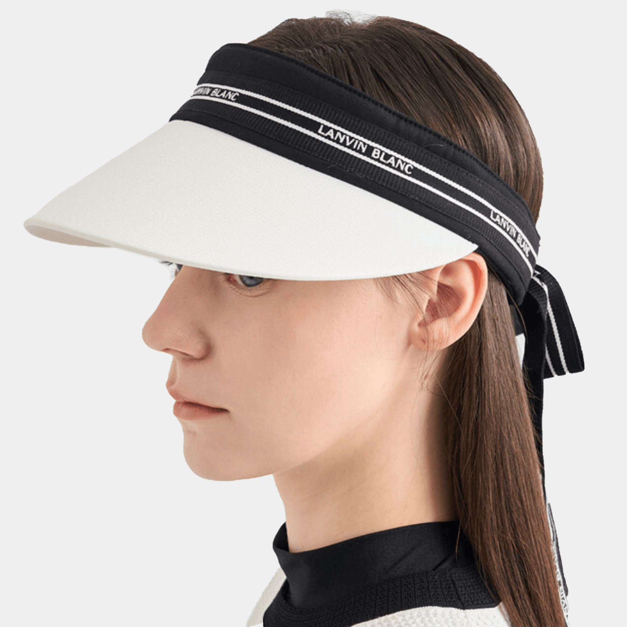 Women's Detachable Ribbon Visor - Ivory - Erthe Golf