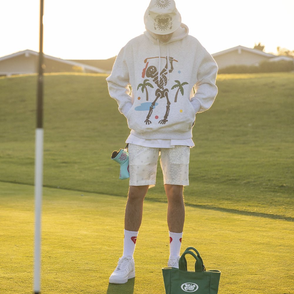 Yorf Golf Paisley Shorts White - Erthe Golf