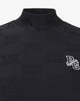 Pearly Gates Women's Mock Neck Long Sleeve Black - Erthe Golf