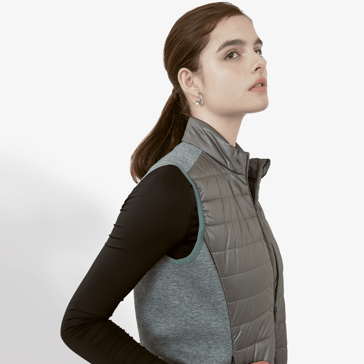 Falcosia Women's Cotton Patchwork Vest - Grey - Erthe Golf