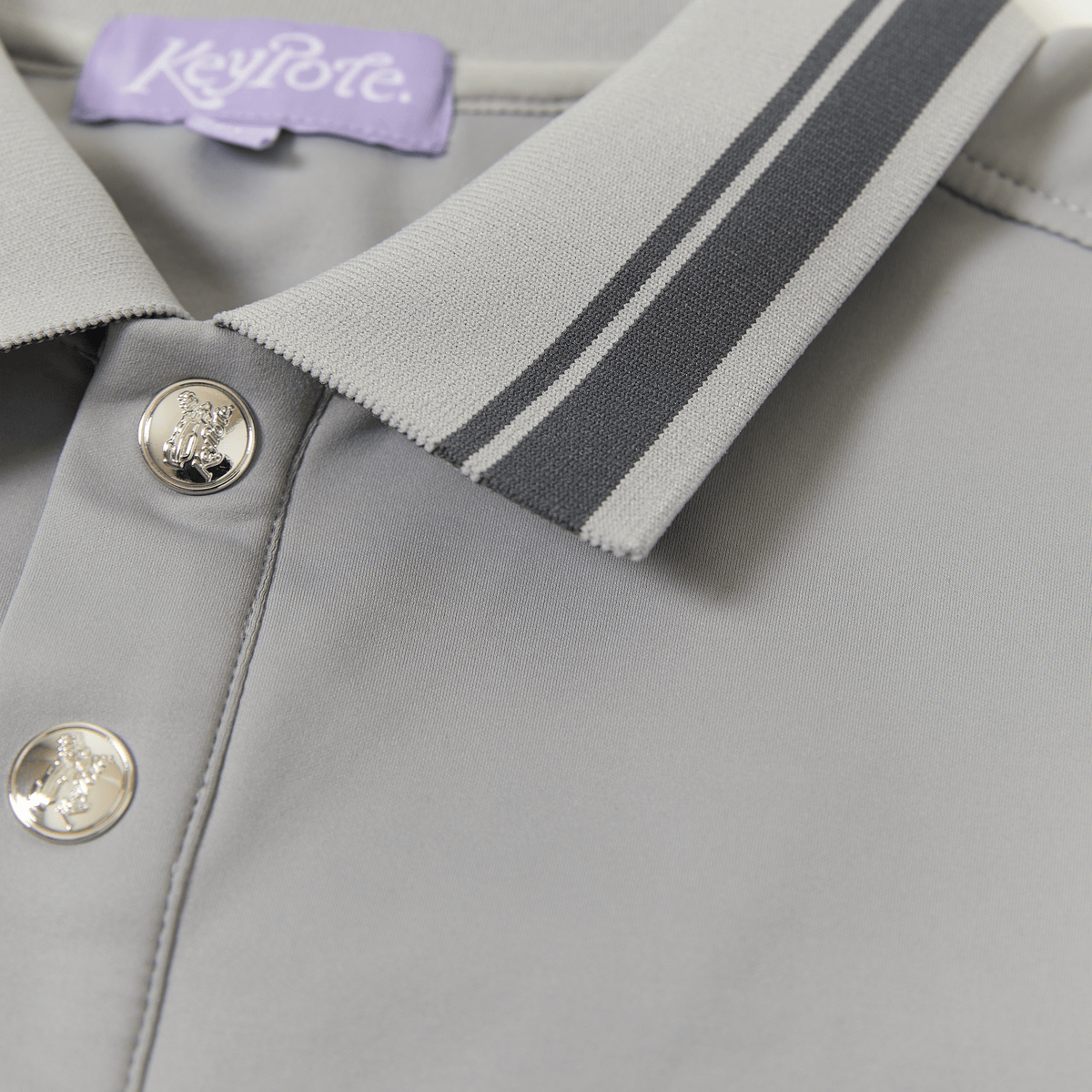 Keypote Long Sleeve Layered Polo Shirt - Grey - Erthe Golf