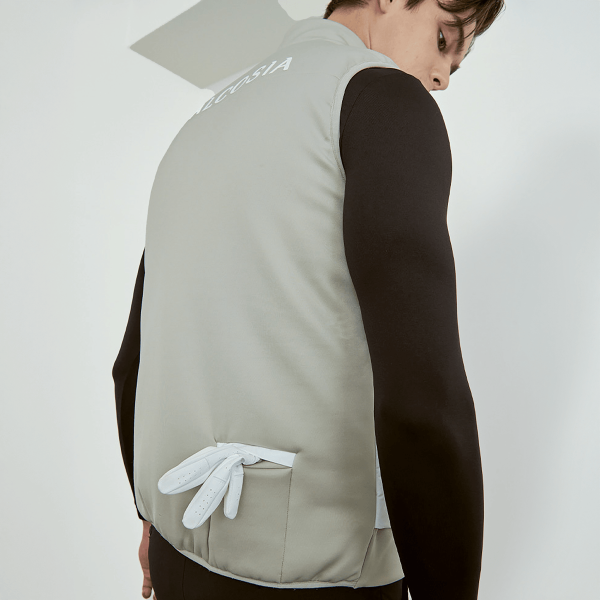 Falcosia Men's Cotton Patchwork Vest - Khaki Gray - Erthe Golf