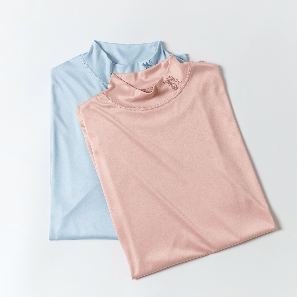Keypote Men's Turtleneck Long Sleeve T-Shirt - Light Blue - Erthe Golf