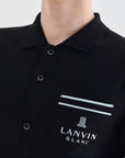 Lanvin Blanc Men's Half Sleeve Knit Cardigan - Black