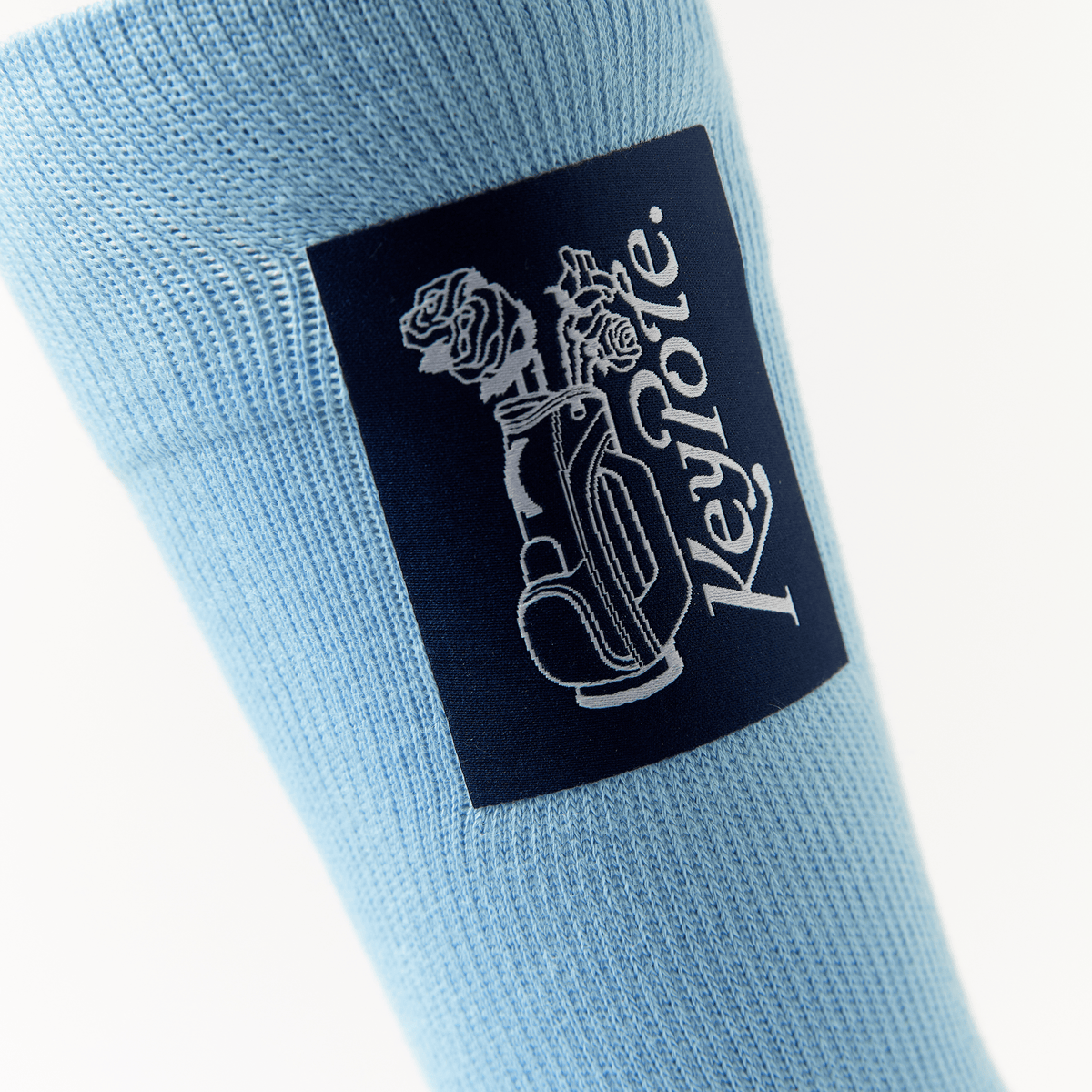 Keypote Men's Side Logo Crew Socks - Blue - Erthe Golf