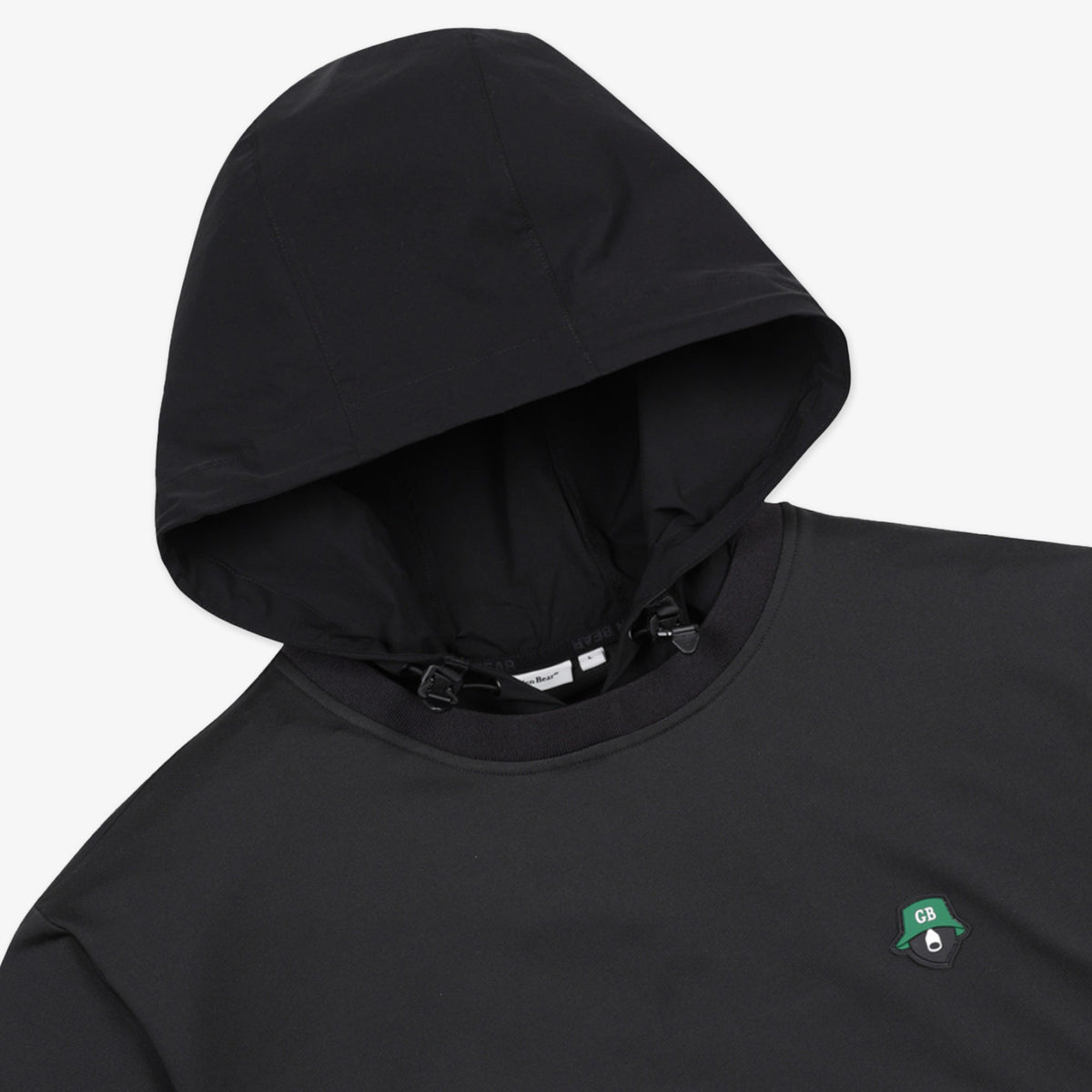 Golden Bear Woven Hoodie T-shirt Black - Erthe Golf