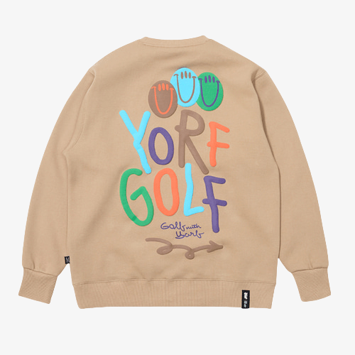 Yorf Golf Aw Tag Crewneck Brown - Erthe Golf