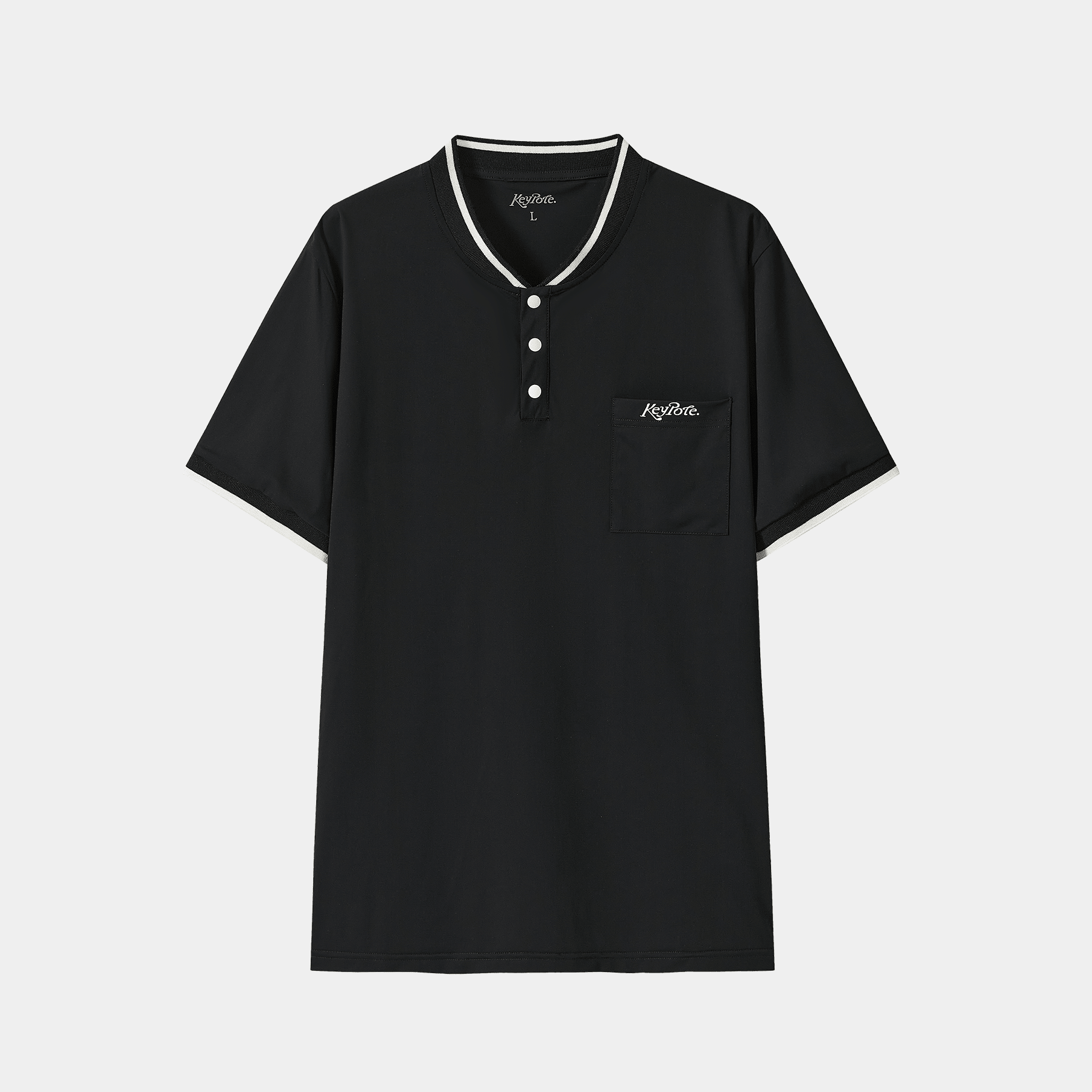 Men's Lightweight Elastic T-Shirt - Black - Erthe Golf