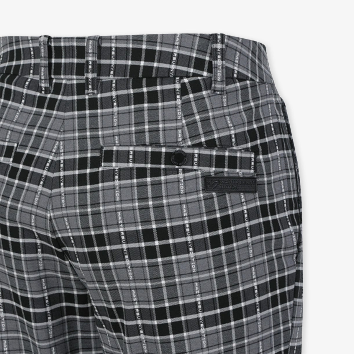 Master Bunny Edition Men's Check Pants - Black - Erthe Golf