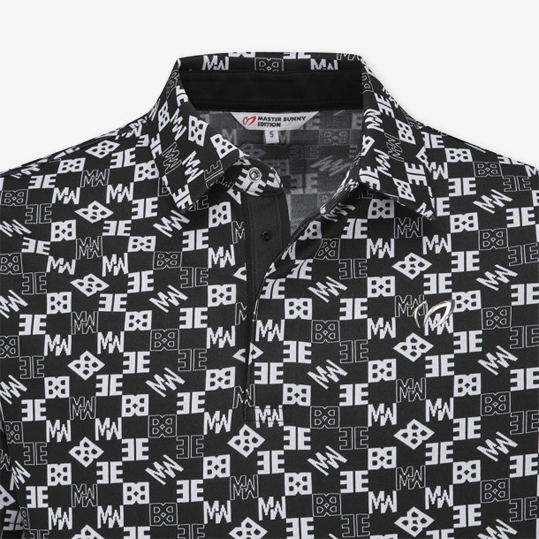 Master Bunny Edition Men's Pattern T-Shirt - Black - Erthe Golf