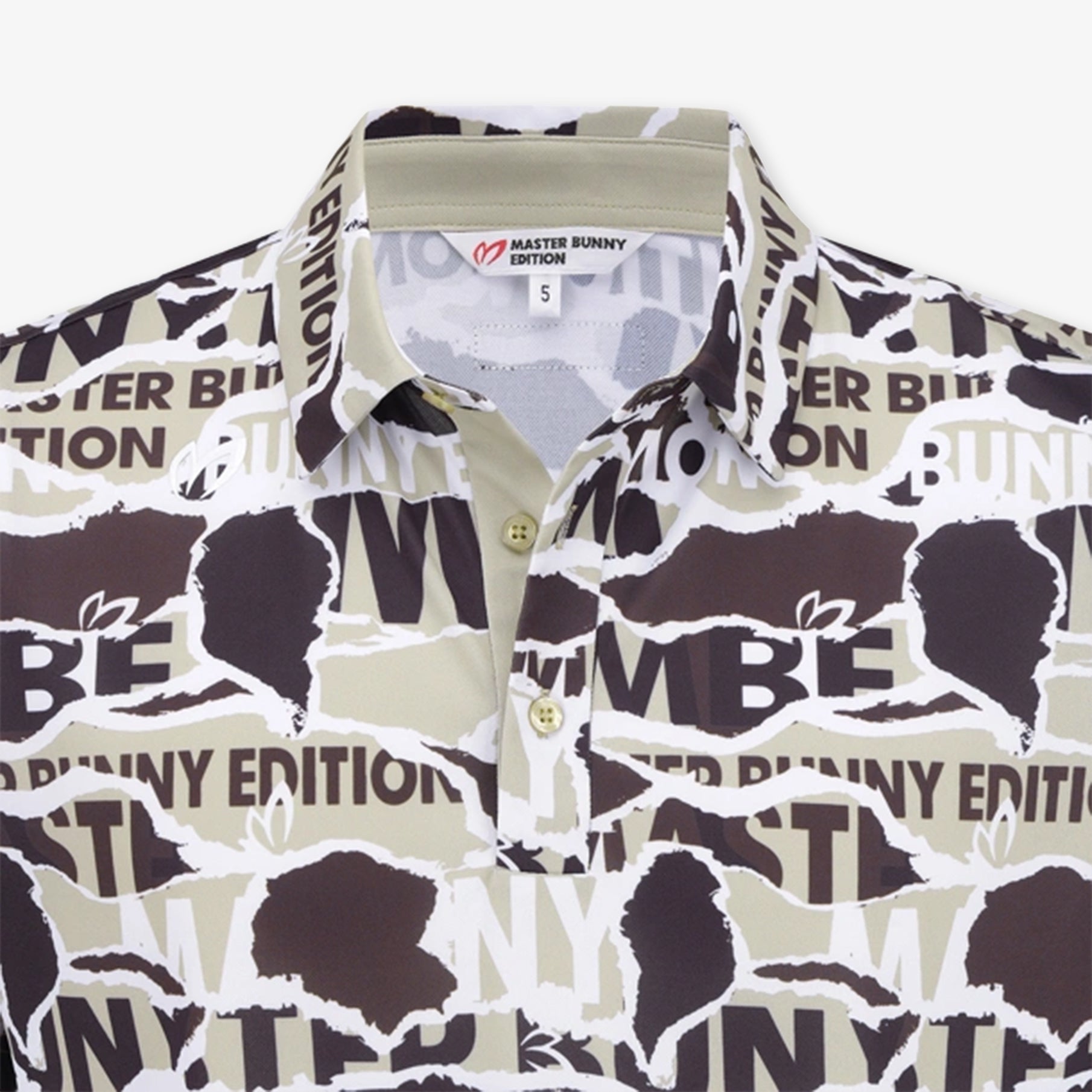 Master Bunny Edition Men's Collage Polo - Brown - Erthe Golf