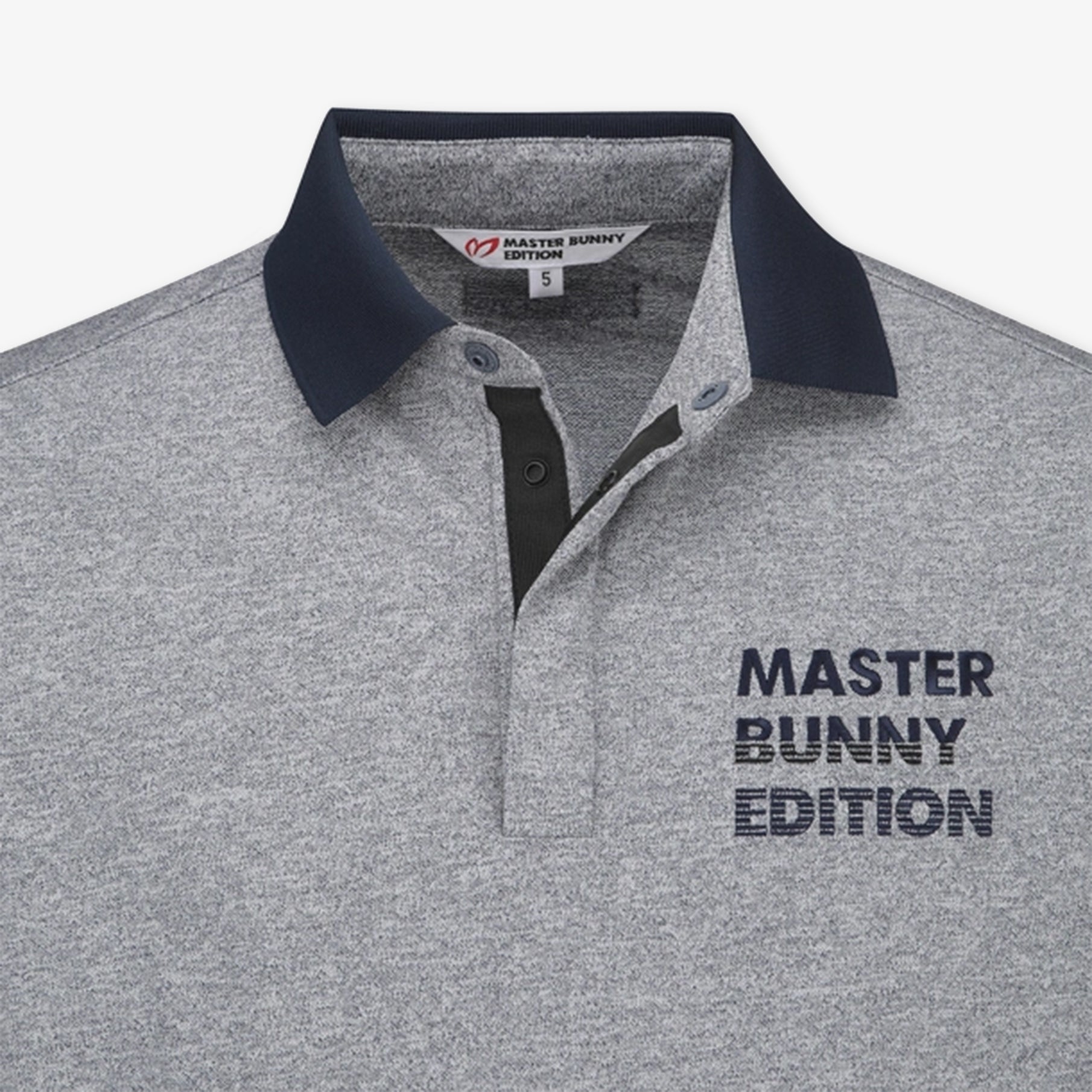 Master Bunny Edition Men's Melange Polo - Navy - Erthe Golf
