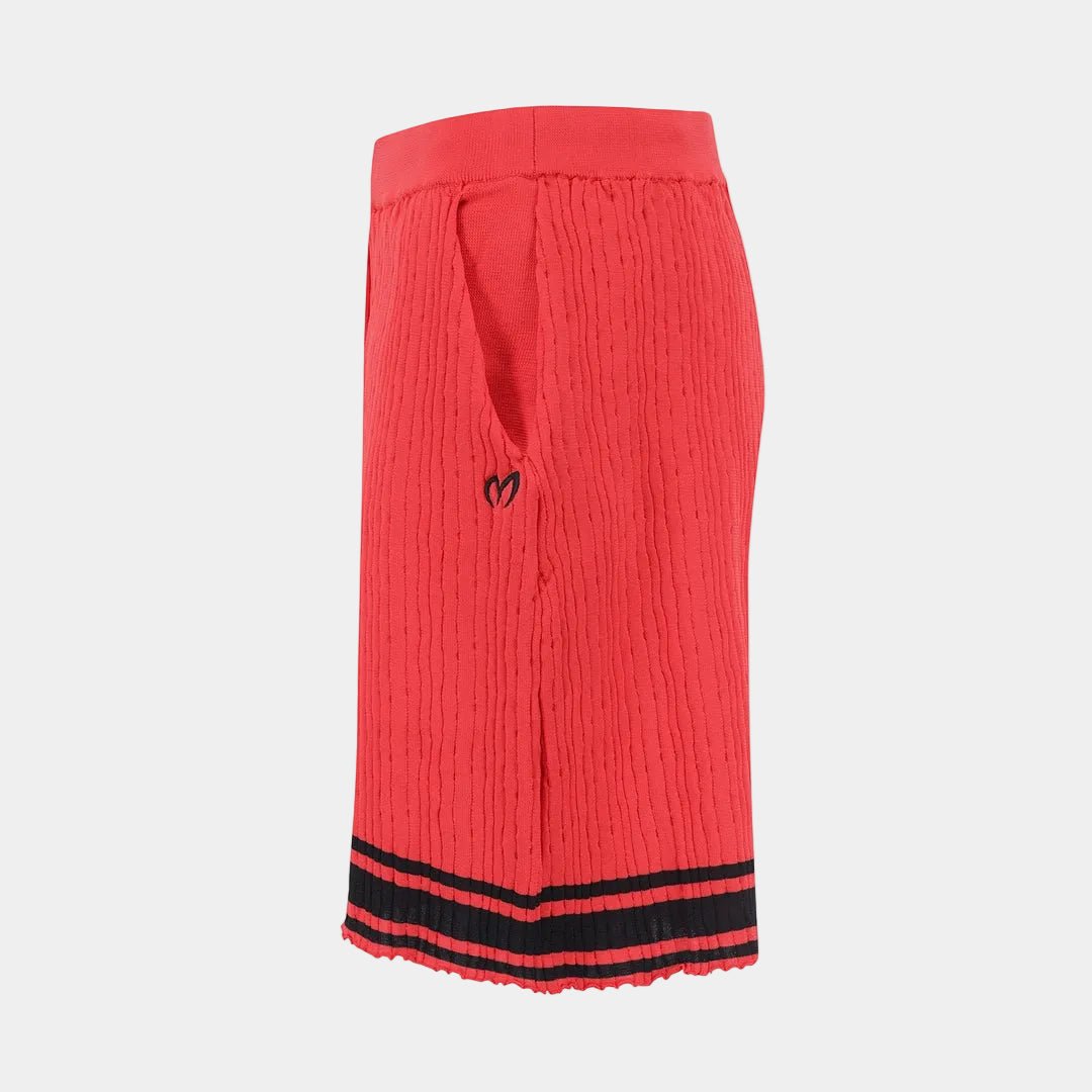 Women's Color - Block Shorts - Red - Erthe Golf