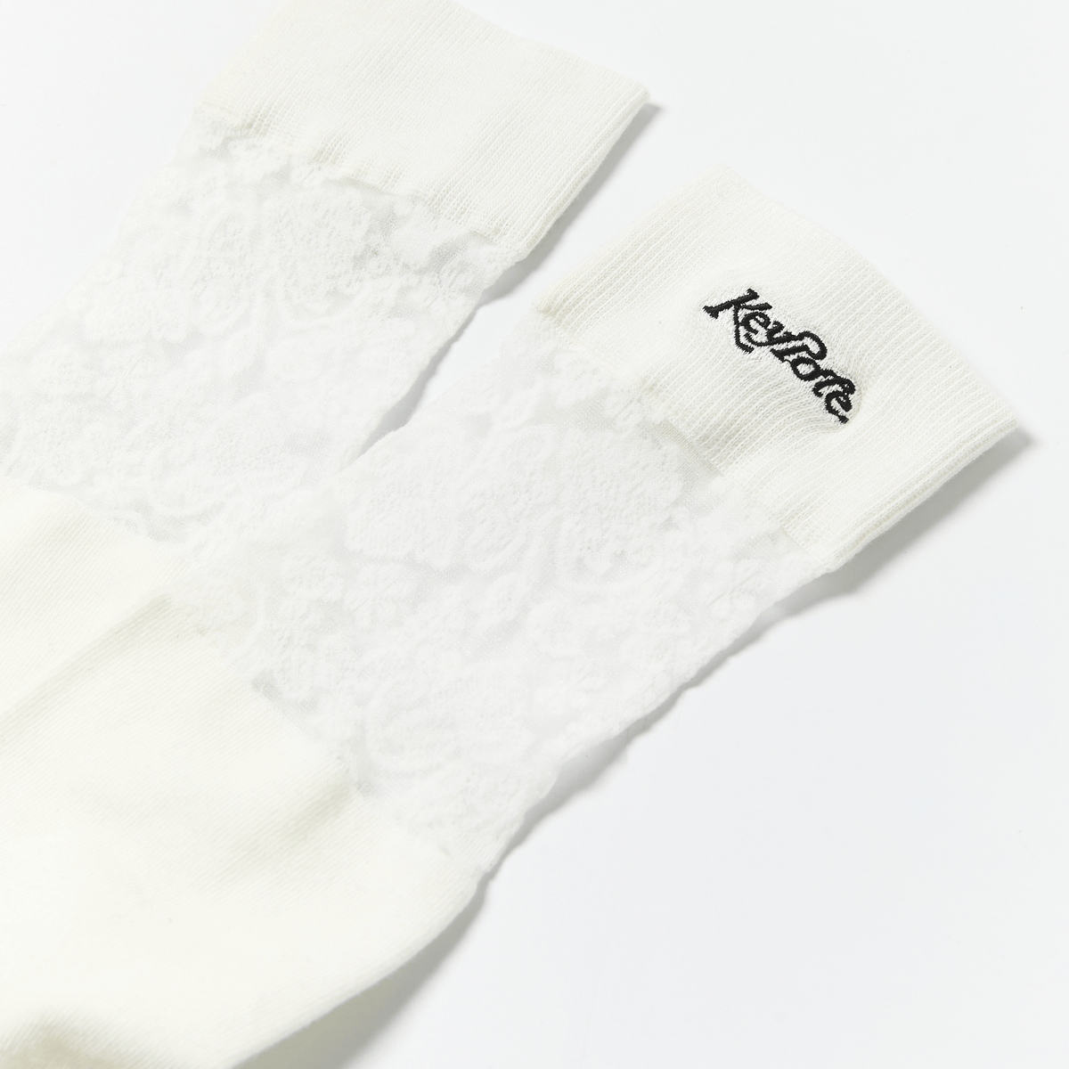Keypote Women's Lace Calf Socks - White - Erthe Golf