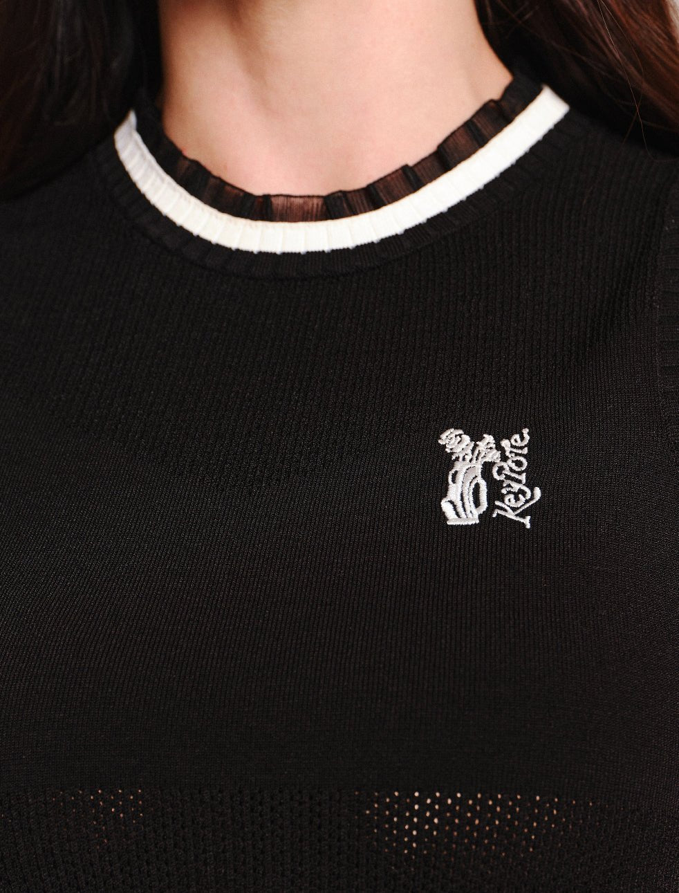 Keypote Black Knit Vest - Erthe Golf