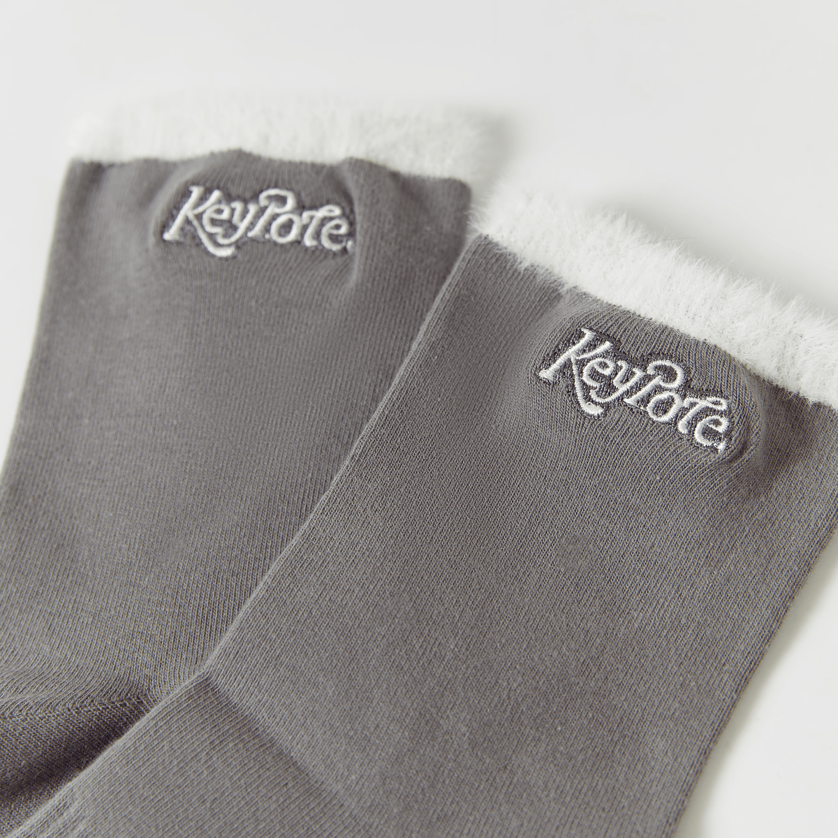 Keypote Women's Fluffy Crew Socks - Grey - Erthe Golf