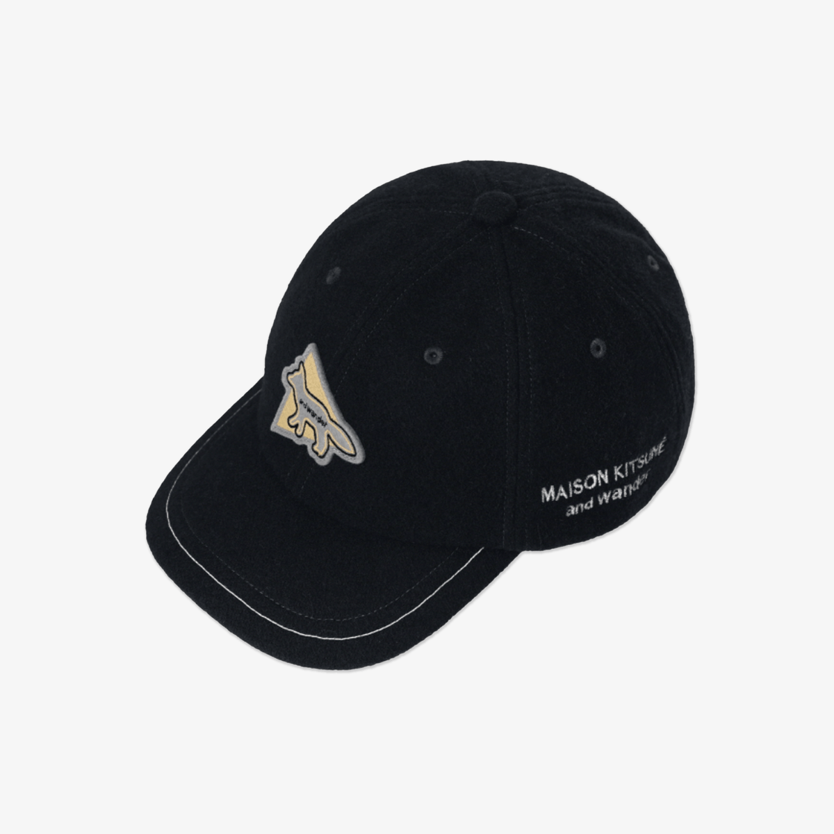 Maison Kitsune Knit Hat - Black - Erthe Golf