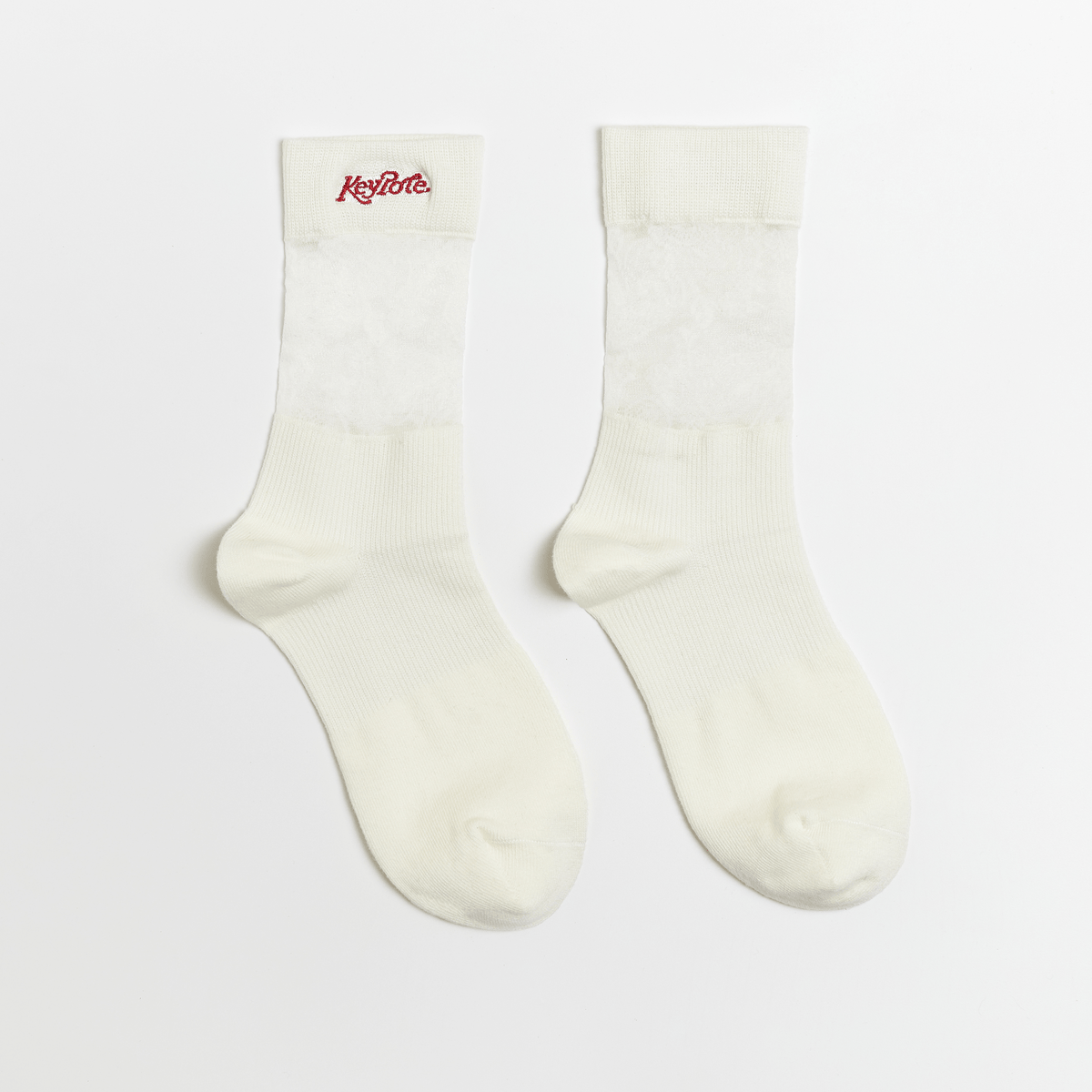 Keypote Women's Lace Sport Socks - White - Erthe Golf