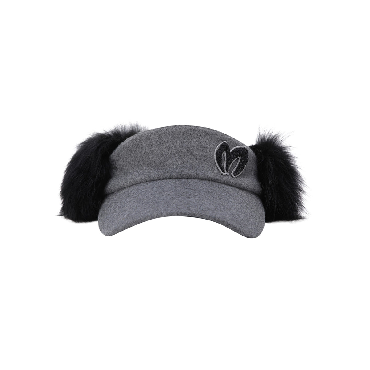 Master Bunny Edition Women's Fur Visor - Grey - Erthe Golf