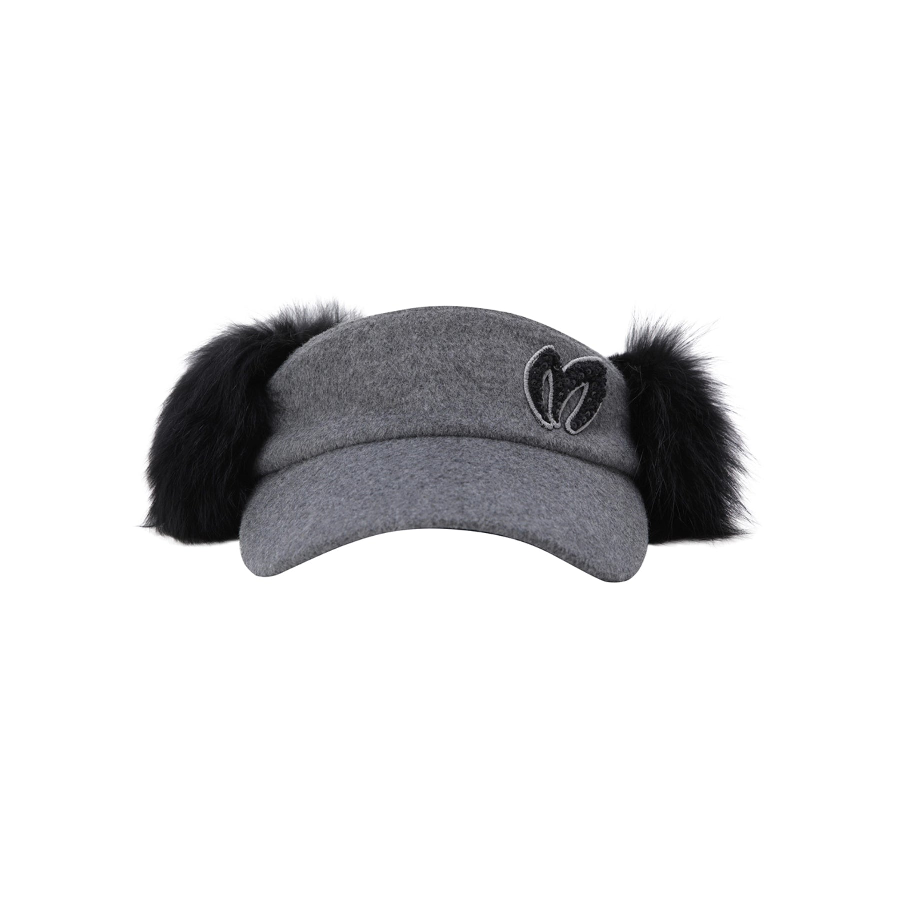 Master Bunny Edition Women&#39;s Fur Visor - Grey - Erthe Golf