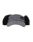 Master Bunny Edition Women's Fur Visor - Grey - Erthe Golf