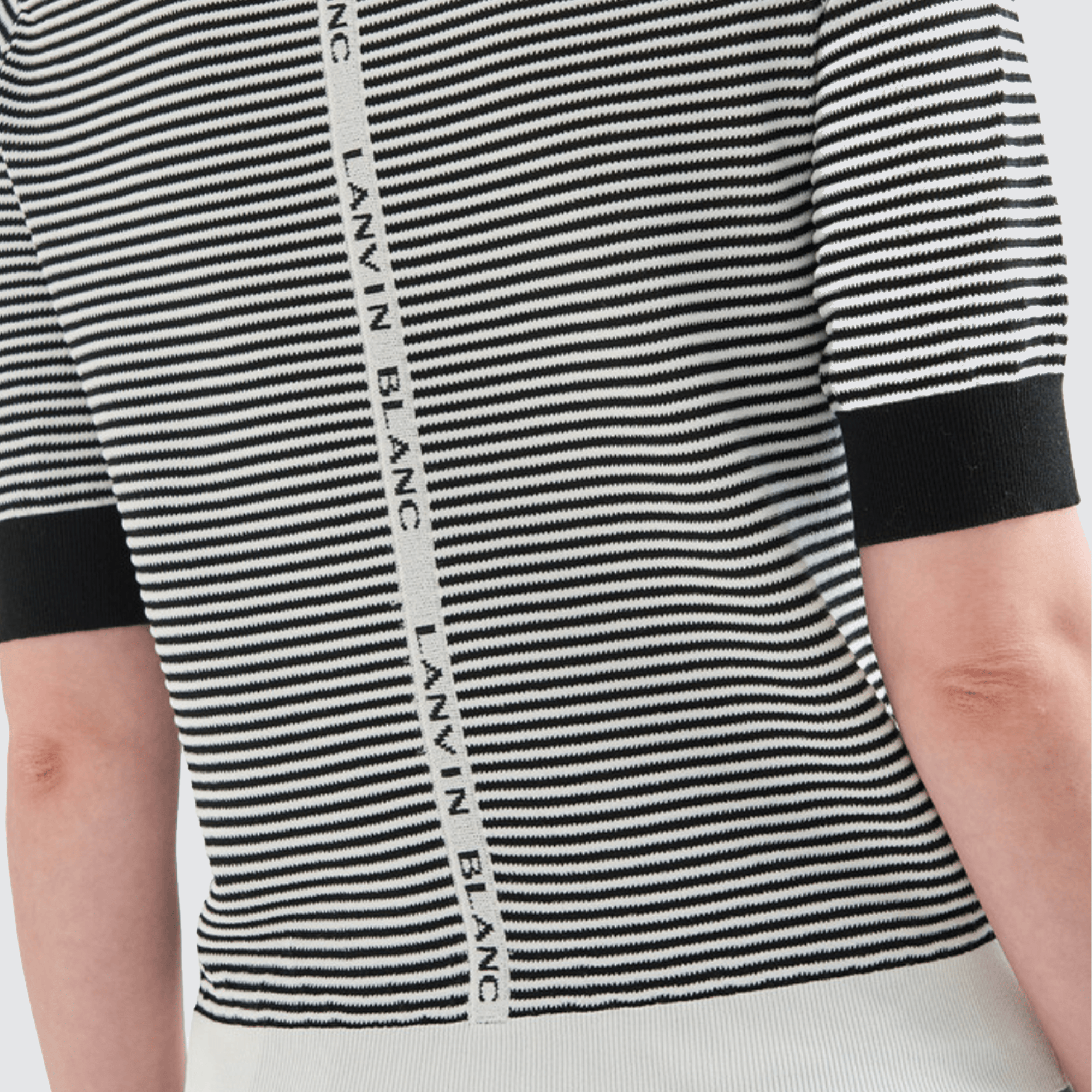 Women's Striped Collar Polo - Black - Erthe Golf