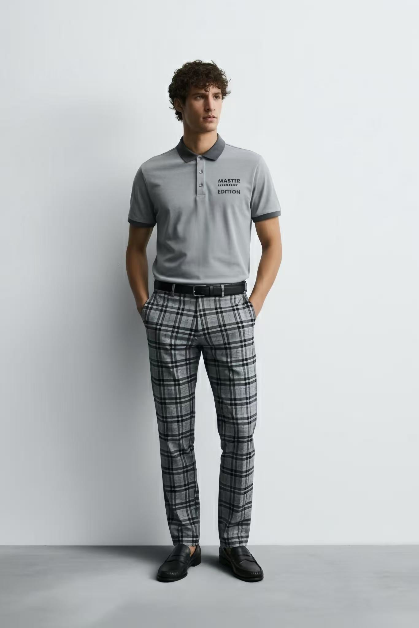 Master Bunny Edition Men's Check Pants - Black - Erthe Golf