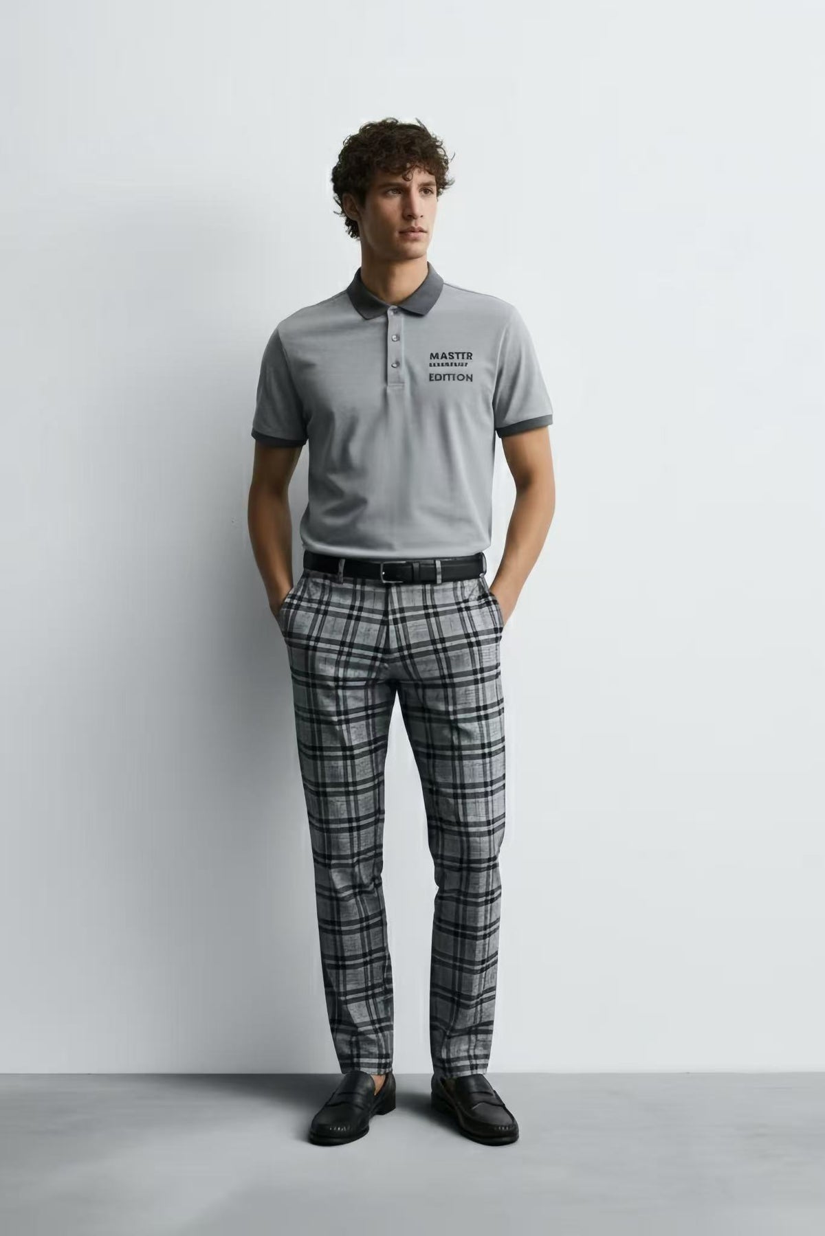 Master Bunny Edition Men's Check Pants - Black - Erthe Golf