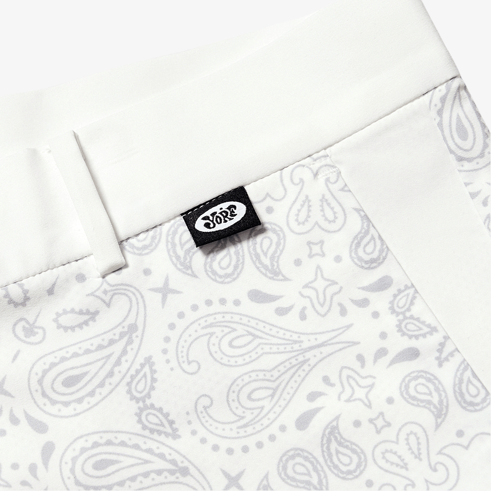 Yorf Golf Paisley Shorts White - Erthe Golf