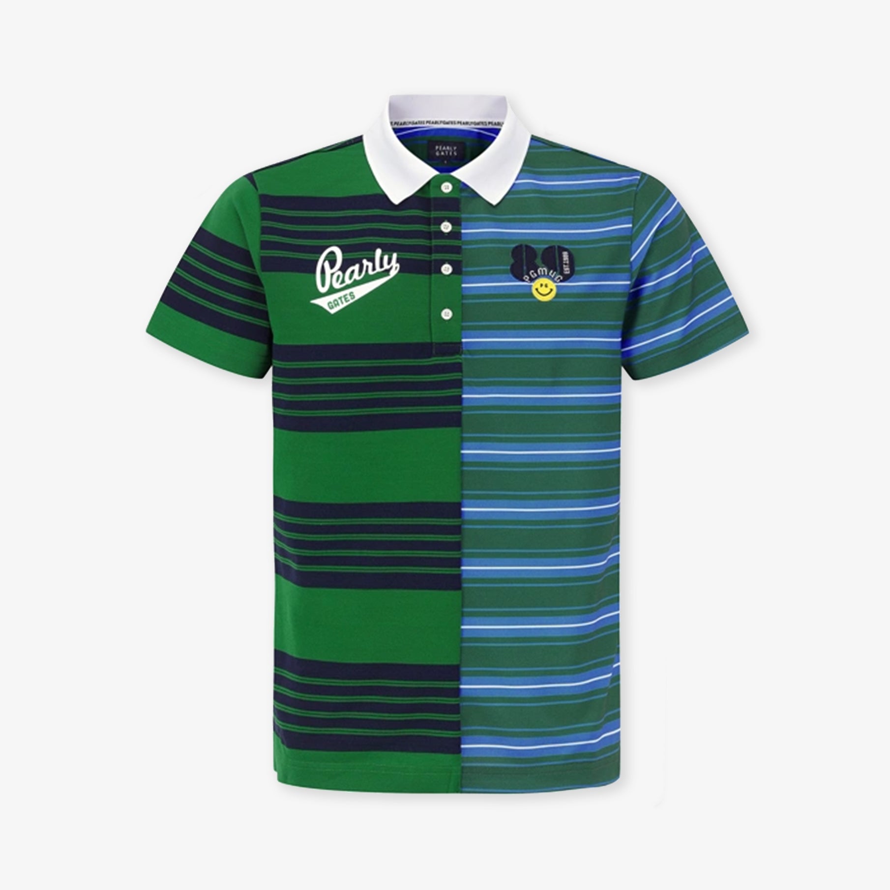 Pearly Gates Men's Multi Strip Polo - Green - Erthe Golf